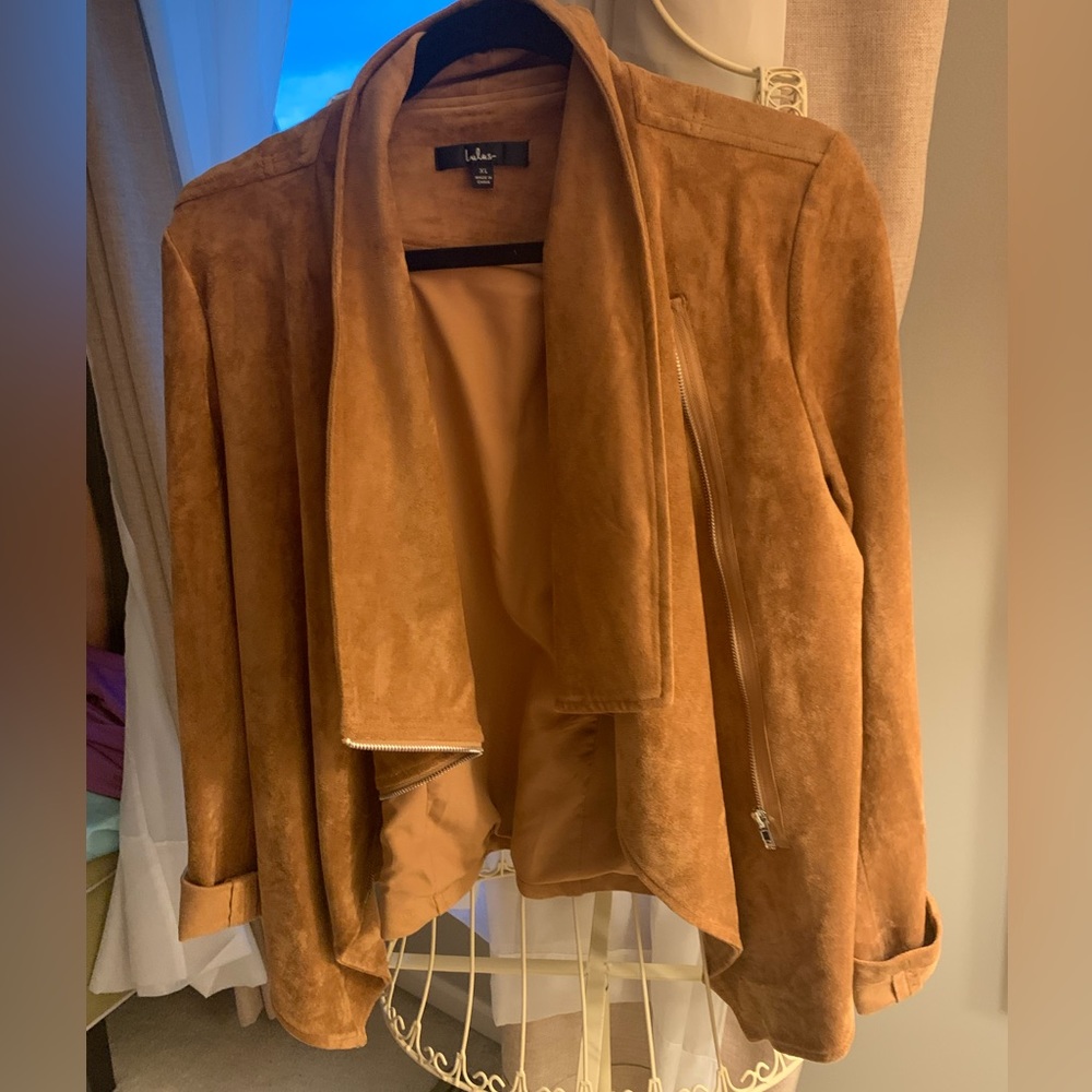 Lulus suede side zip XL jacket